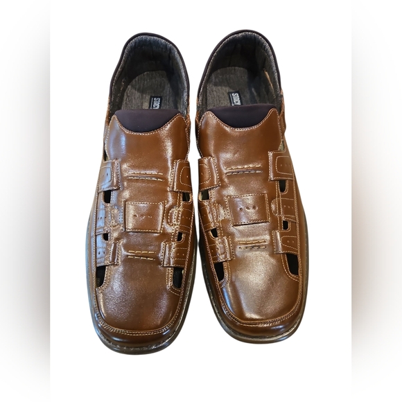 Stacy Adams NEW SZ 14 Brown Sebring Men's Closed Toe Fisherman Airy Shoe - Picture 2 of 9